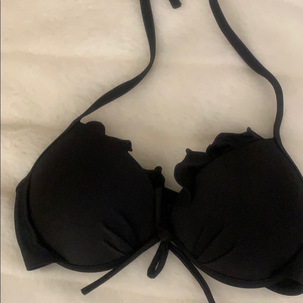 Ruffle Small Black Padded (Push-up) Bikini Set